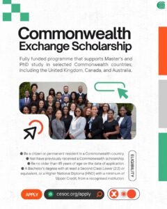 commonwealth exchange scholarship